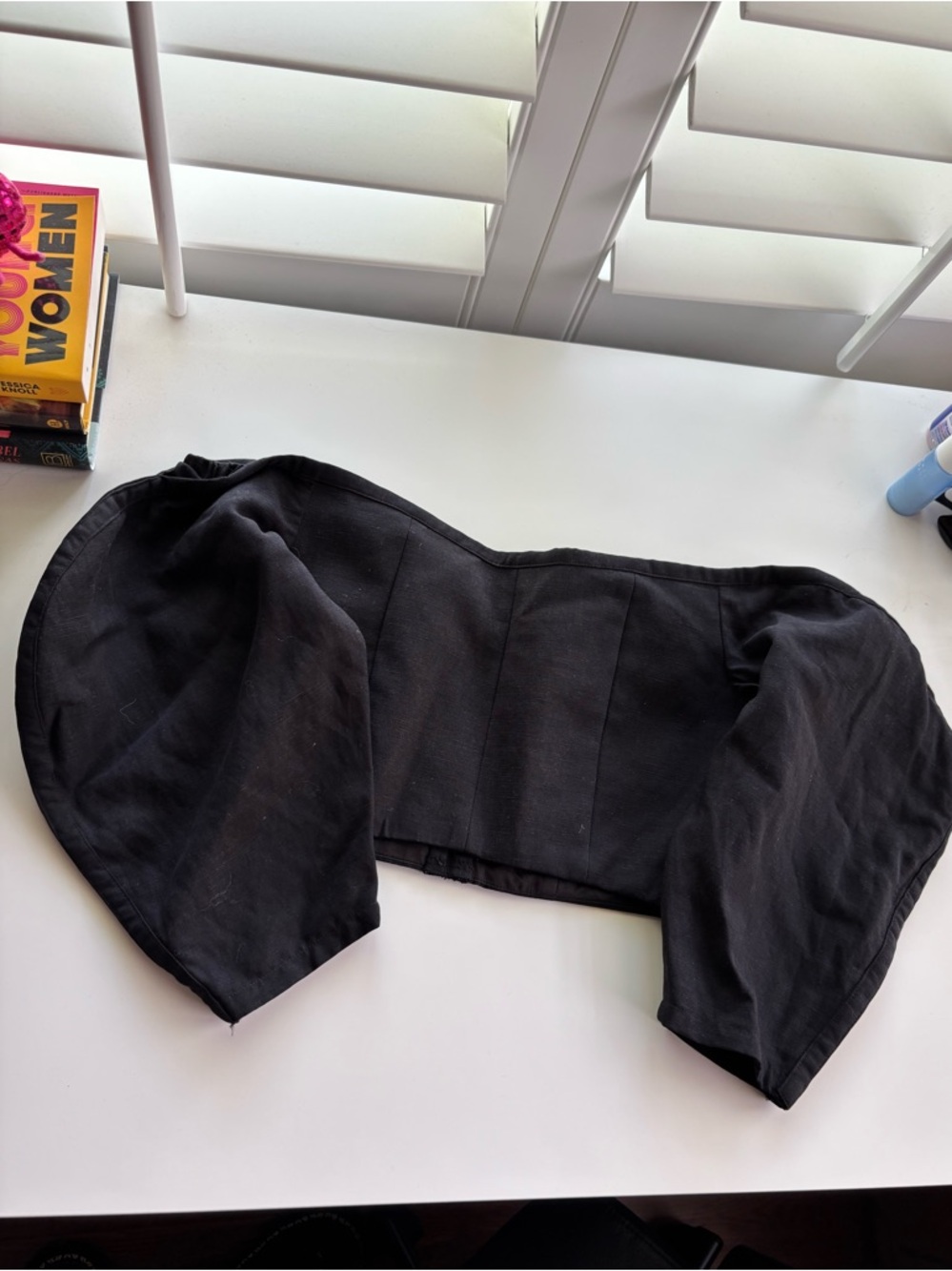 Juana Off-Should Black Top Sz 0 - Picture 7 of 7